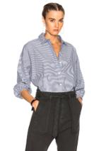 The Great Easy Button Up Top In Blue,stripes