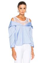 Sandy Liang Devlin Top In Blue,white