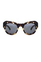 Dries Van Noten Angular Sunglasses In Animal Print,black