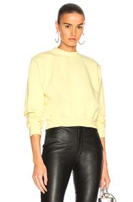 Cotton Citizen Milan Crop Crew Sweatshirt In Yellow