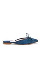 Manolo Blahnik Ballerimu Slide In Blue