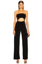 Norma Kamali Strapless Cut Out Jumpsuit In Black