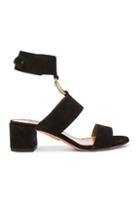 Aquazzura Suede Safari Sandals In Black