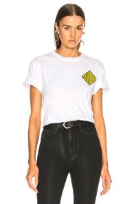 Proenza Schouler Pswl Diamond Crest Tee In Geometric Print,white