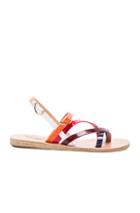 Ancient Greek Sandals Leather Zea Sandals In Neutrals,red,orange