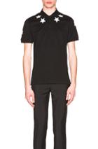 Givenchy Cuban Fit Star Collar 74 Polo In Black