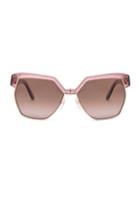 Chloe Dafne Sunglasses In Metallics,pink