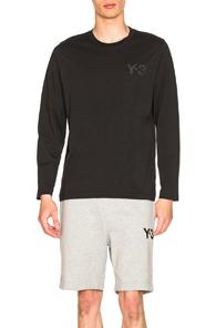 Y-3 Yohji Yamamoto Long Sleeve Tee In Black