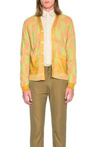 Junya Watanabe Links Plating Cardigan In Orange,abstract