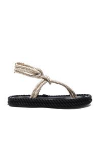 Isabel Marant Lesley Rope Sandals In Black,neutrals