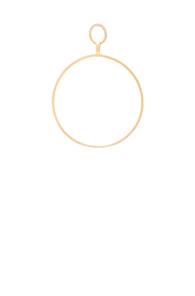 Afin Atelier Big Single Hoop Earring With Diamonds In Metallics