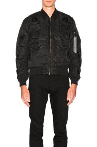 Marcelo Burlon Pissis Alpha Ma-1 Jacket In Black