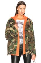 R13 Hooded Abu Jacket In Green,abstract