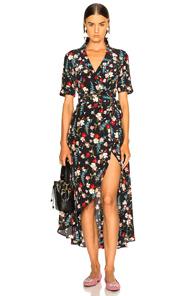 Equipment Imogene Dress In Black,floral