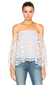 Nicholas Mosaic Lace Square Top In White