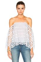 Nicholas Mosaic Lace Square Top In White