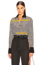 Givenchy Crepe De Chine Scarf Blouse In Black,geometric Print,yellow