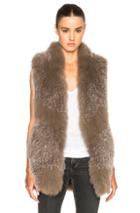 Derek Lam 10 Crosby Knitted Fox Fur Vest In Gray
