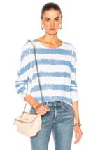Rag & Bone/jean Washed Stripe Long Sleeve Tee In Blue,stripes,white