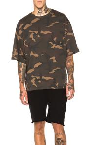 Kanye West X Adidas Originals Short Sleeve Tee In Brown,green,abstract