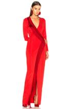 Galvan Tunqui Fringe Dress In Red