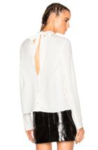 Msgm Open Back Top In White