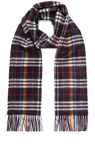 Burberry Vintage Scarf In Black,plaid
