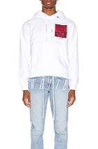 Off-white Halftone Arrows Hoodie In Pink,white