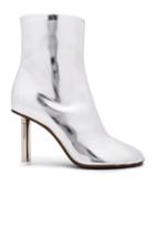 Vetements Leather Toe Ankle Boots In Metallics