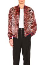 3.1 Phillip Lim Reversible Leopard Souvenir Jacket In Black,animal Print,orange