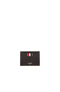 Thom Browne Pebble Grain Card Holder In Black