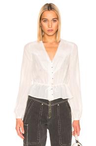 Veronica Beard Phoebe Blouse In White