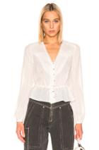 Veronica Beard Phoebe Blouse In White