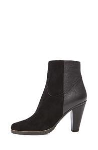 Chloe Suede & Leather Booties In Black