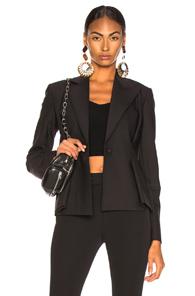 Helmut Lang Cinched Waist Blazer In Black