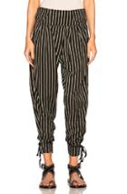Isabel Marant Rodrys Embroidered Stripe Pants In Black,stripes