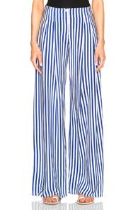 Raquel Allegra Palazzo Pants In Stripes,blue