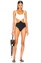 Solid & Striped Bailey Swimsuit In Black,white