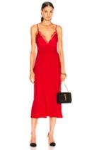 Dion Lee Stencil Lace Bias Dress In Red