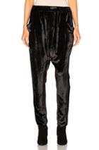 Baja East Sparkle Velvet Pant In Black,metallics