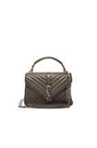 Saint Laurent Medium Monogram College Bag In Gray