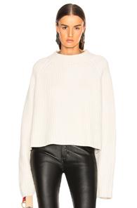 Proenza Schouler Cashmere Blend Mockneck Sweater In Neutrals,white