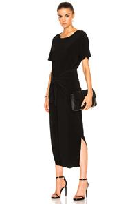 Norma Kamali Short Sleeve Diaper Dress In Black