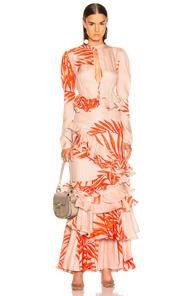 Johanna Ortiz California Dreaming Dress In Neutral,tropical,orange