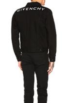 Givenchy Logo Denim Jacket In Black