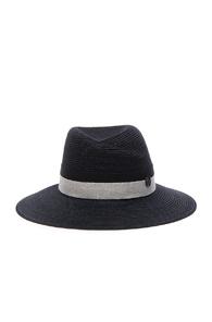 Maison Michel Rosa Straw Hat In Blue