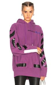Off-white Champion Hoodie In Purple