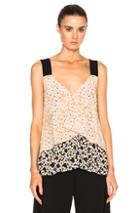 Marni Silk Tank Top In Pink,floral