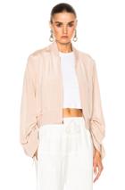Tibi Sculpted Bomber Jacket In Pink