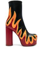 Vetements Flame Leather Platform Boots In Black